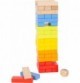 Wooden Tumbling Tower Game - Gold & Green - View 2