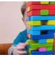 Wooden Tumbling Tower Game - Gold & Green - View 3