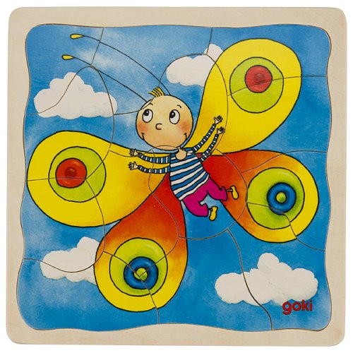 Wooden Caterpillar Puzzle – Butterfly Life Cycle in 4 Layers - View 5