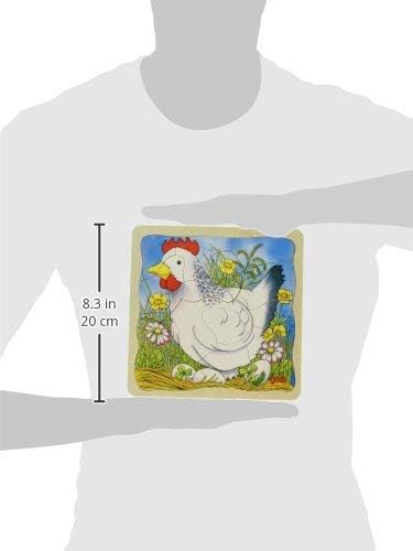Wooden Chicken Life Cycle Puzzle – Egg to Hen, 4 Layers - View 6